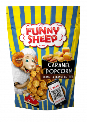 Попкорн у карамелі з арахісом та арахісовим маслом 